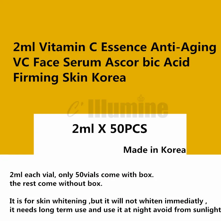 

Korea 2ml Vitamin C Serum Anti Wrinkles Anti-Aging Ascor bic Acid Firming Skin Whiten