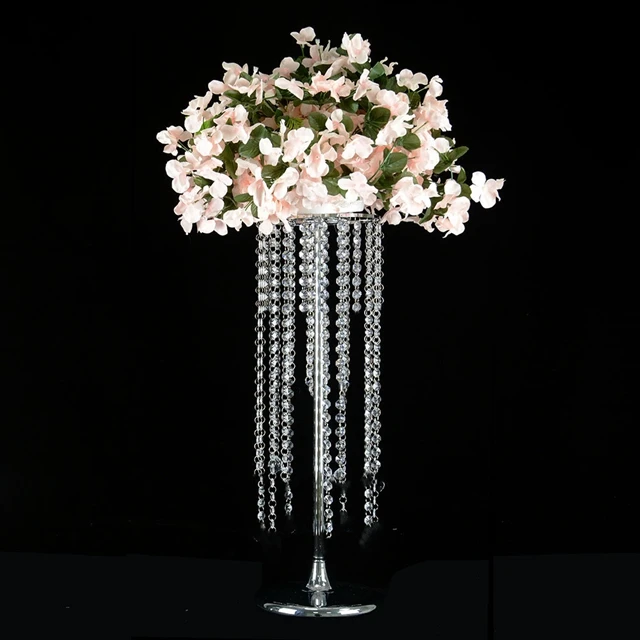 

12pcs)70cm Tall)Elegant new Wedding Crystal centerpiece Flower Stand for wedding table decoration yudao1328