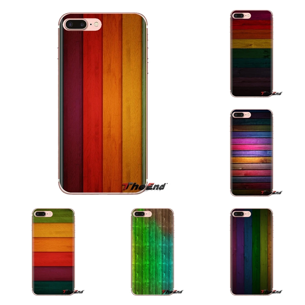 Pastel Rainbow wood Wallpaper Transparent TPU Skin Case For Xiaomi Redmi 4 3 3S Pro Mi3 Mi4 Mi4i Mi4C Mi5 Mi5S Mi Max Note 2 |