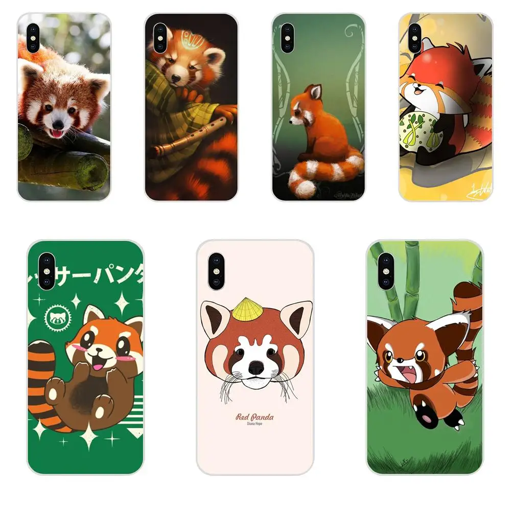 Милые забавные красные панды для Apple iPhone 4 4s 5 5C 5S SE 6 6S 7 8 Plus X XS Max XR мягкий модный