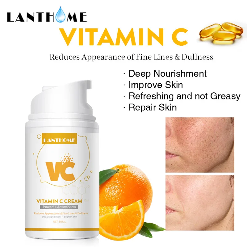 Витамин C 20% VC отбеливающий крем для лица ремонта выцветает веснушки удаления