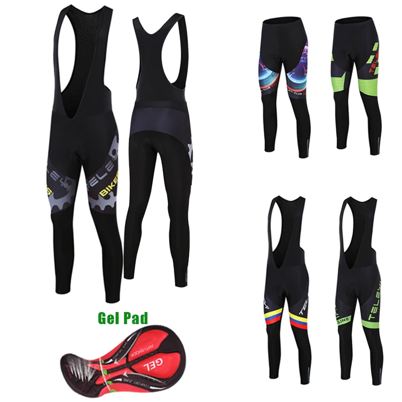 

Lycra Cycling Trousers Gel Pad Men's Sports Bicycle BIB Pants Long Summer Autumn Cycle Tights MTB Underwear Male Bike Clothing