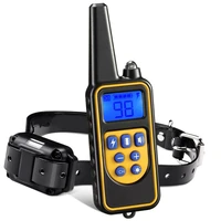 electric dog training collar waterproof rechargeable remote control electric shock vibration sound dog collar with lcd display