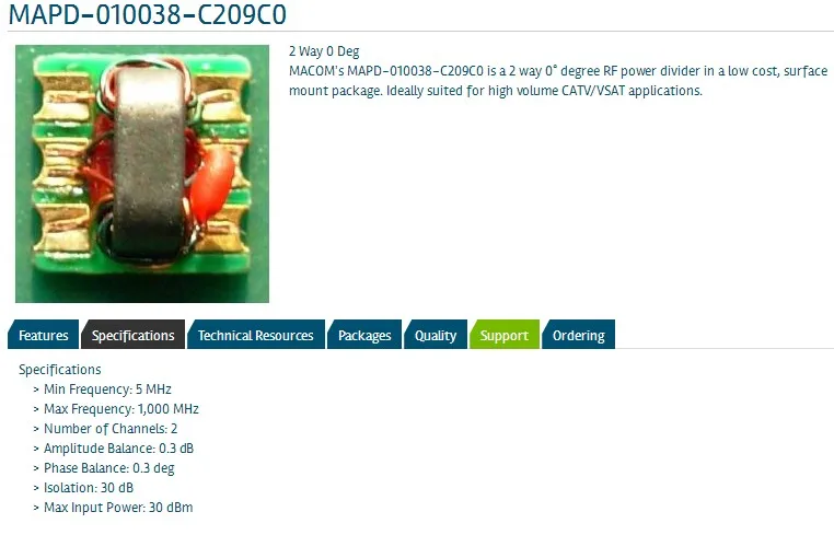 2 шт. 5 1000 МГц RF полосный делитель мощности SMD пассивный двунаправленный