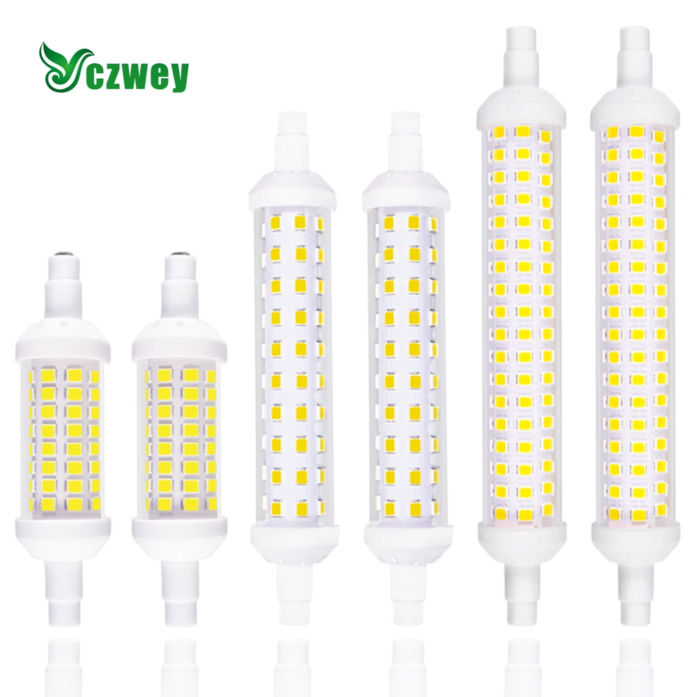 

R7S LED 78 мм 118 мм 135 мм r7s лампа 6 Вт 9 Вт 12 Вт SMD 2835 Светодиодная лампа AC 110 В 220 В лампа-кукуруза энергосберегающая лампа