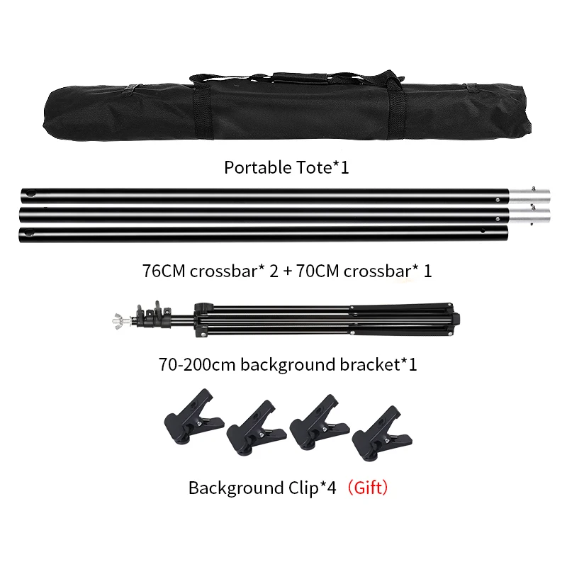2m*2m Photography Backdrops Chromakey Support System With Stand Carry Bag Light Kits Chroma Video Polyester Cotton Photo Studio |