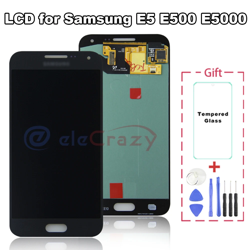 

Original for Samsung Galaxy E5 E500 LCD Display E500F E500H E500M Touch Screen Digitizer Assembly Replacement 100% tested