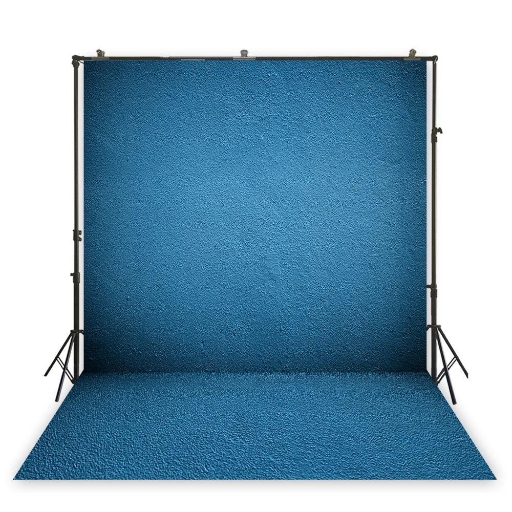 

HUAYI Photography Backdrop Solid Blue Brick Wall Photo Background Studio Portraits Child Photobooth Backdorps Props XT-1553