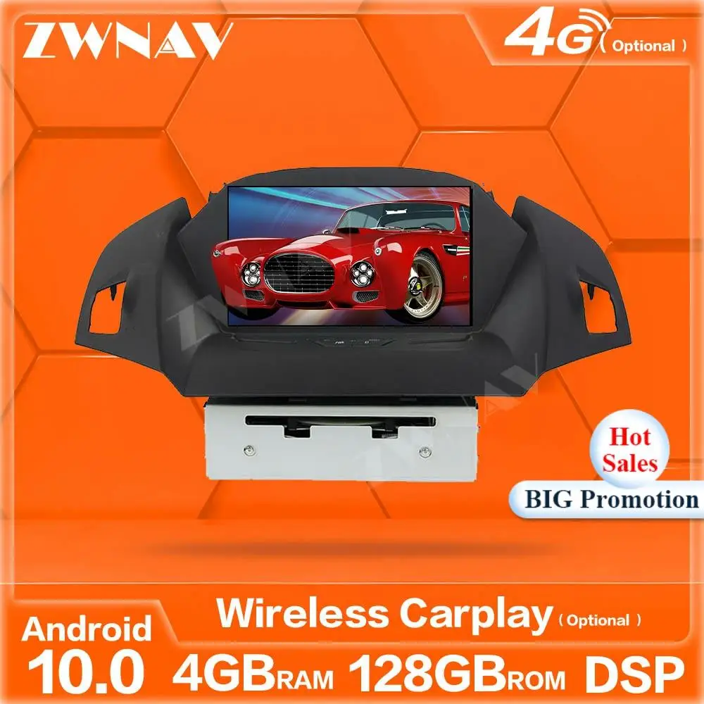 Online 128GB Carplay Android 10,0 Bildschirm-player Für Ford KUGA 2013 2014 2015 2016 2017 2018 GPS Navi Auto Audio Radio Stereo Kopf Einheit