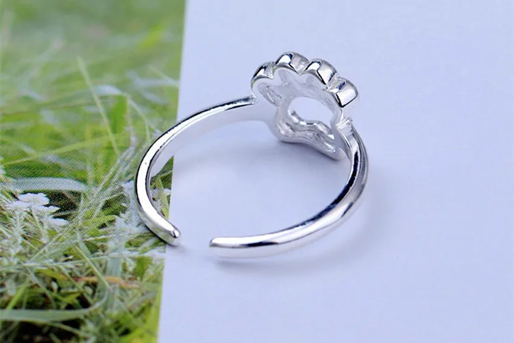 Открытые Кольца для женщин и девочек с животным принтом в виде кошачьей собачьей