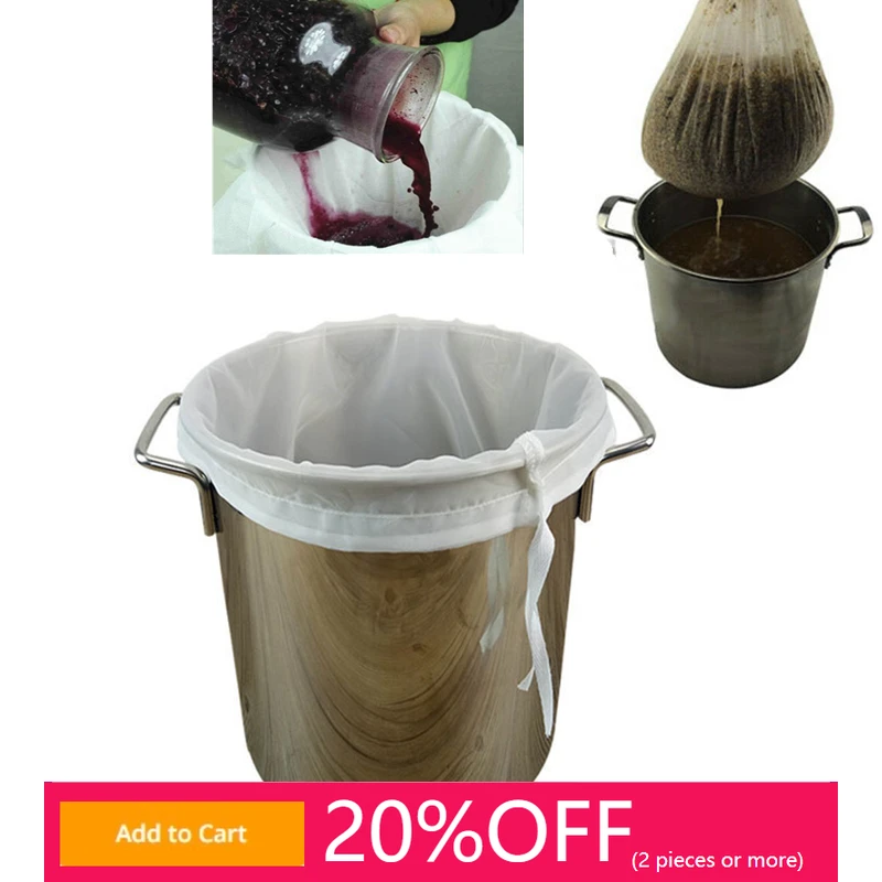 100/200 сетки Brew мешок сито Еда Класс гайка молоко пивной бокал вина ковш с Решетом