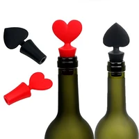 silicone bottle stopper for bottles cap wine cork wine pourer stopper silicone caps cute top poker fresh keeping gel cork bar