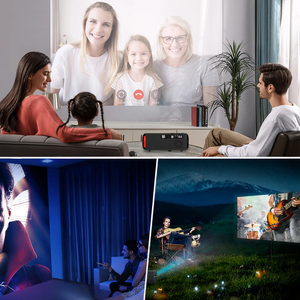 Видео проектор Full Hd 1080P Beamer Проводная сеть Led 6500 люмен A10AB Бесплатная доставка для