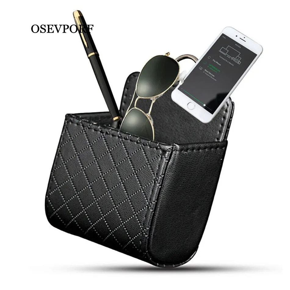 Автомобильный держатель для телефона из искусственной кожи органайзер сумка