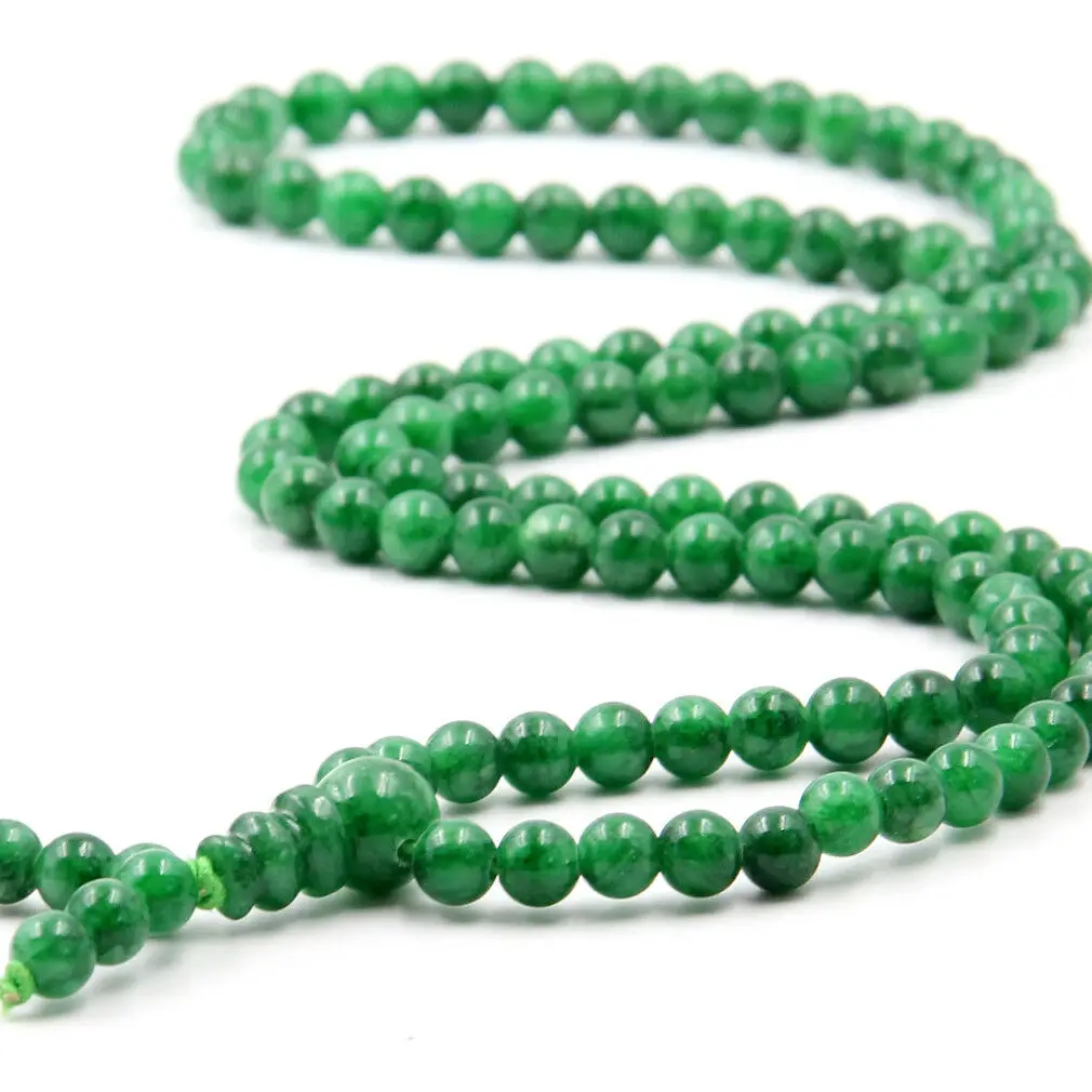 

Multilayer 108 Green Jade Beads 6mm Tassel Bracelet Necklace Tibetan Buddhist Mala Buddha Charm Rosary Yoga Men Jewelry