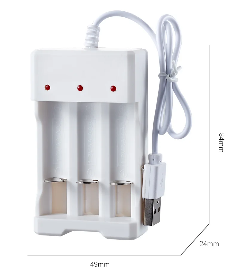Зарядное устройство с 3 слотами USB для Nimh Nicd аккумуляторов AA AAA|Зарядные