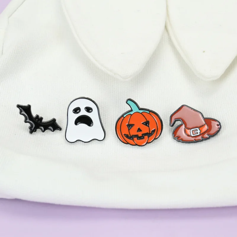Новая мода Хэллоуин брошка мультфильм забавная тыква летучая мышь призрак