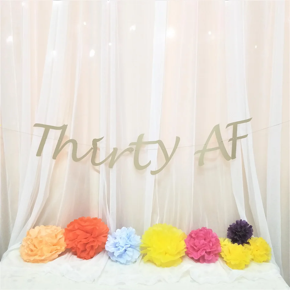 Подвесные украшения из бумаги с надписью тридцать AF сделай сам для вечеринки в