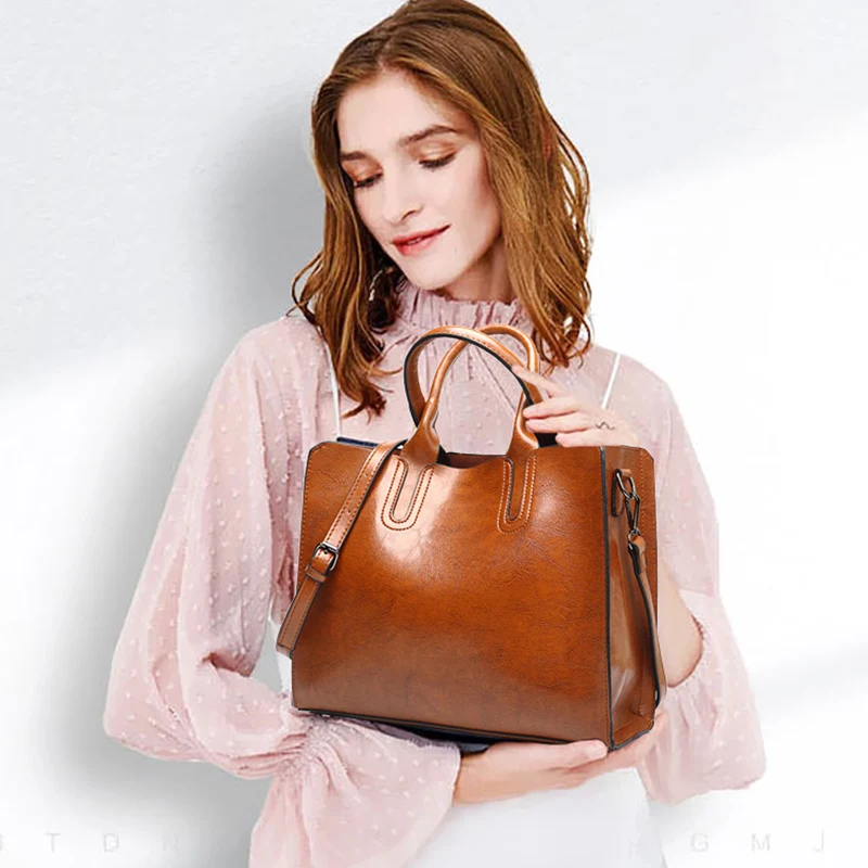 

Tamara Leather Handbags Big Women Bag High Quality Casual Female Bags Trunk Tote Famous Brand Shoulder Bag Ladies Bolsos