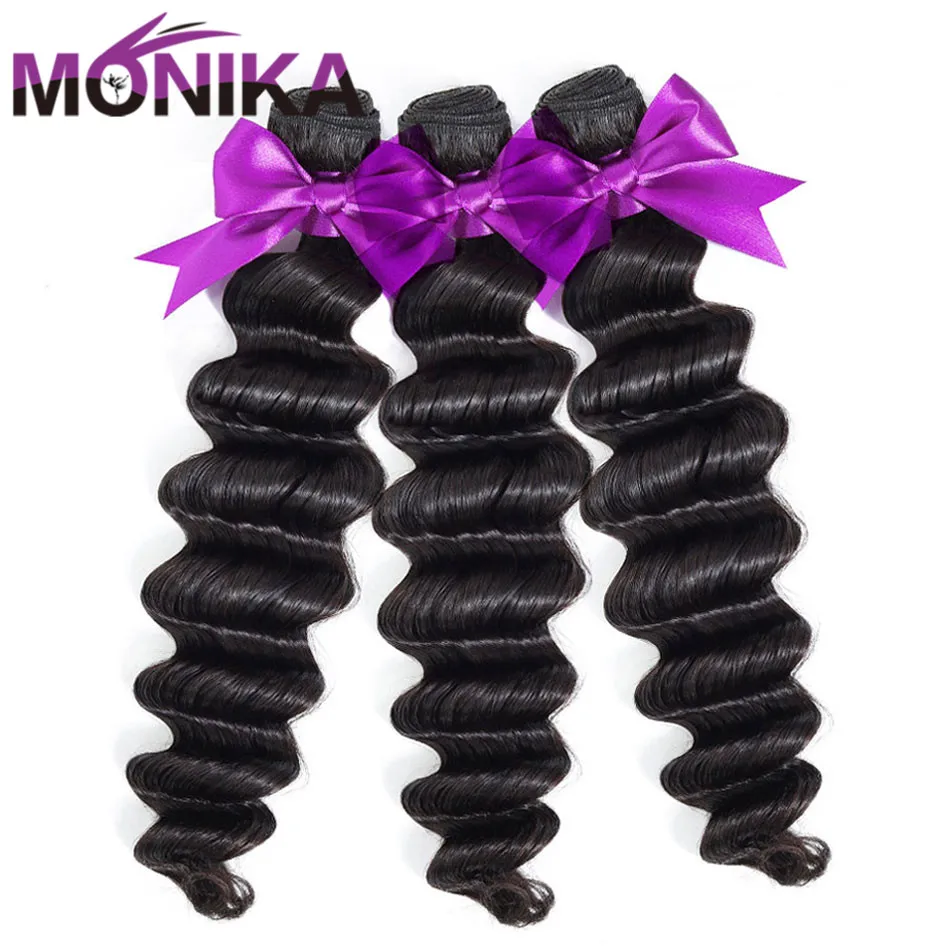 Monika свободная глубокая волна пряди камбоджийские волосы не Реми человеческие