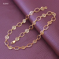 top quality european and american popular ladies gold plating chains necklace lip pattern copper jewelry necklace