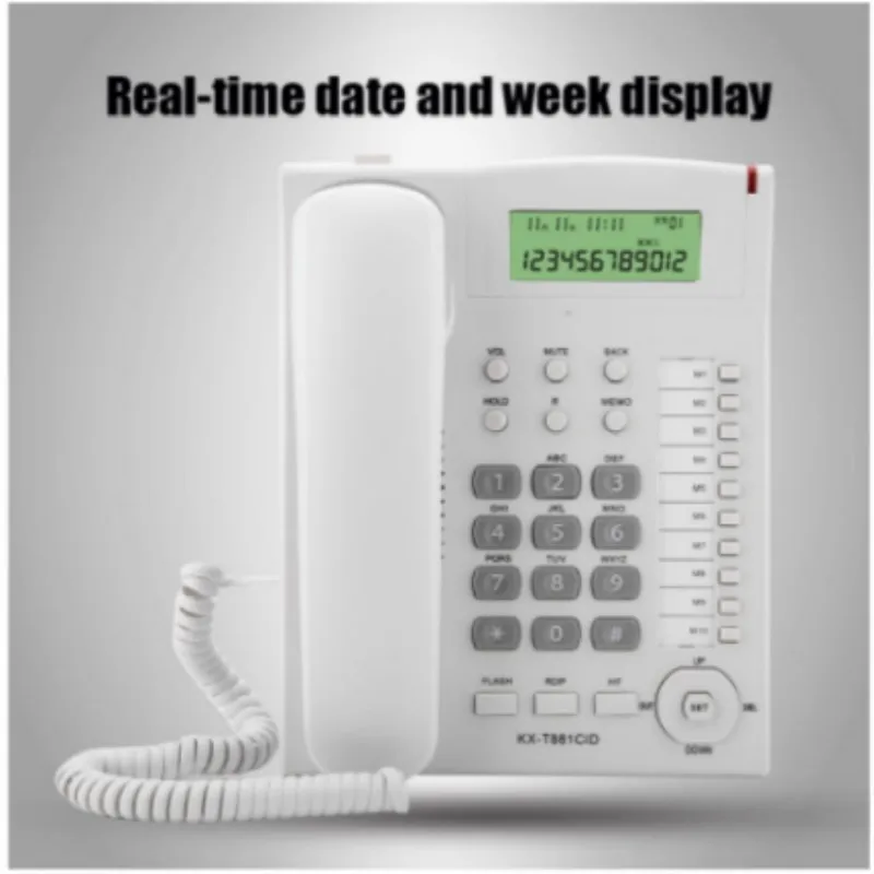 Английская международная торговля caller ID телефон Офис пятно света белый Caller KX T881