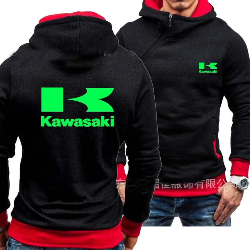 

Мужская повседневная толстовка с капюшоном Kawasaki 2021, модная удобная спортивная одежда на молнии, Мужской пуловер с длинным рукавом в стиле Х...