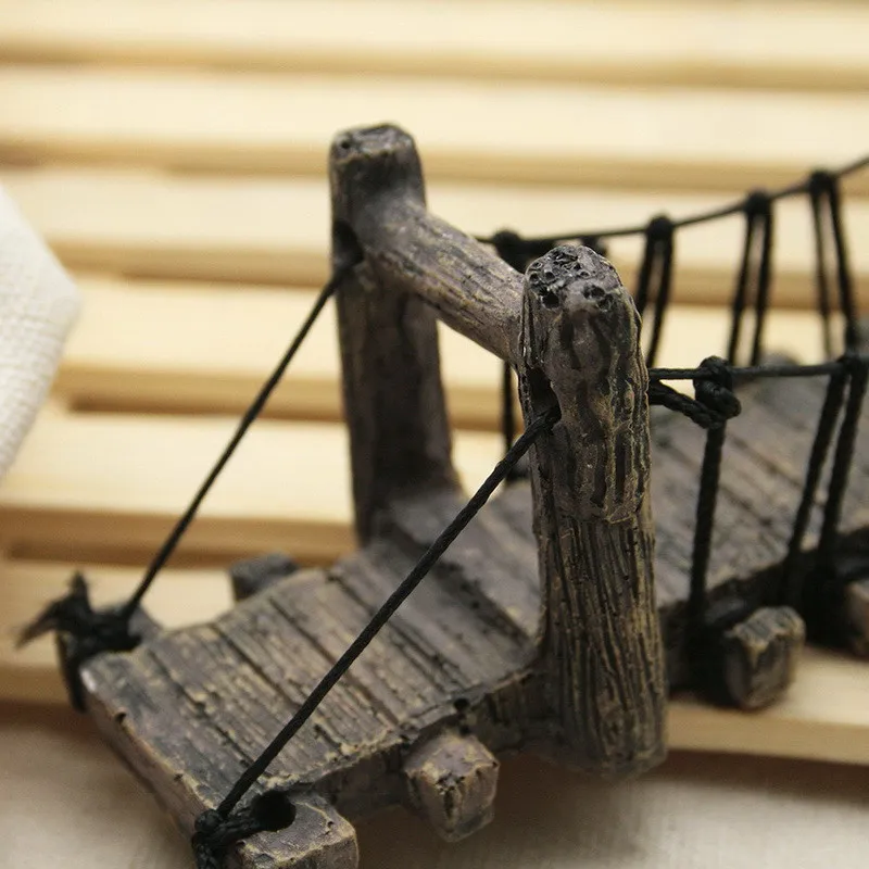 Аквариумный Искусственный деревянный мост украшение для аквариума озеленение