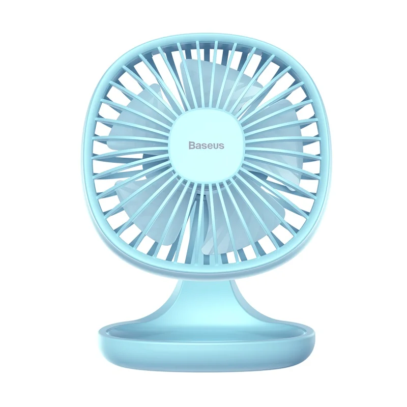 Baseus USB гаджеты высокоэффективным вентилятором серьезно Портативный Ventiladors 3-Скорость Электрический мини-вентилятор USB тихий Лето кулер 5 лезвий офисном вентилятор - Цвет: Синий