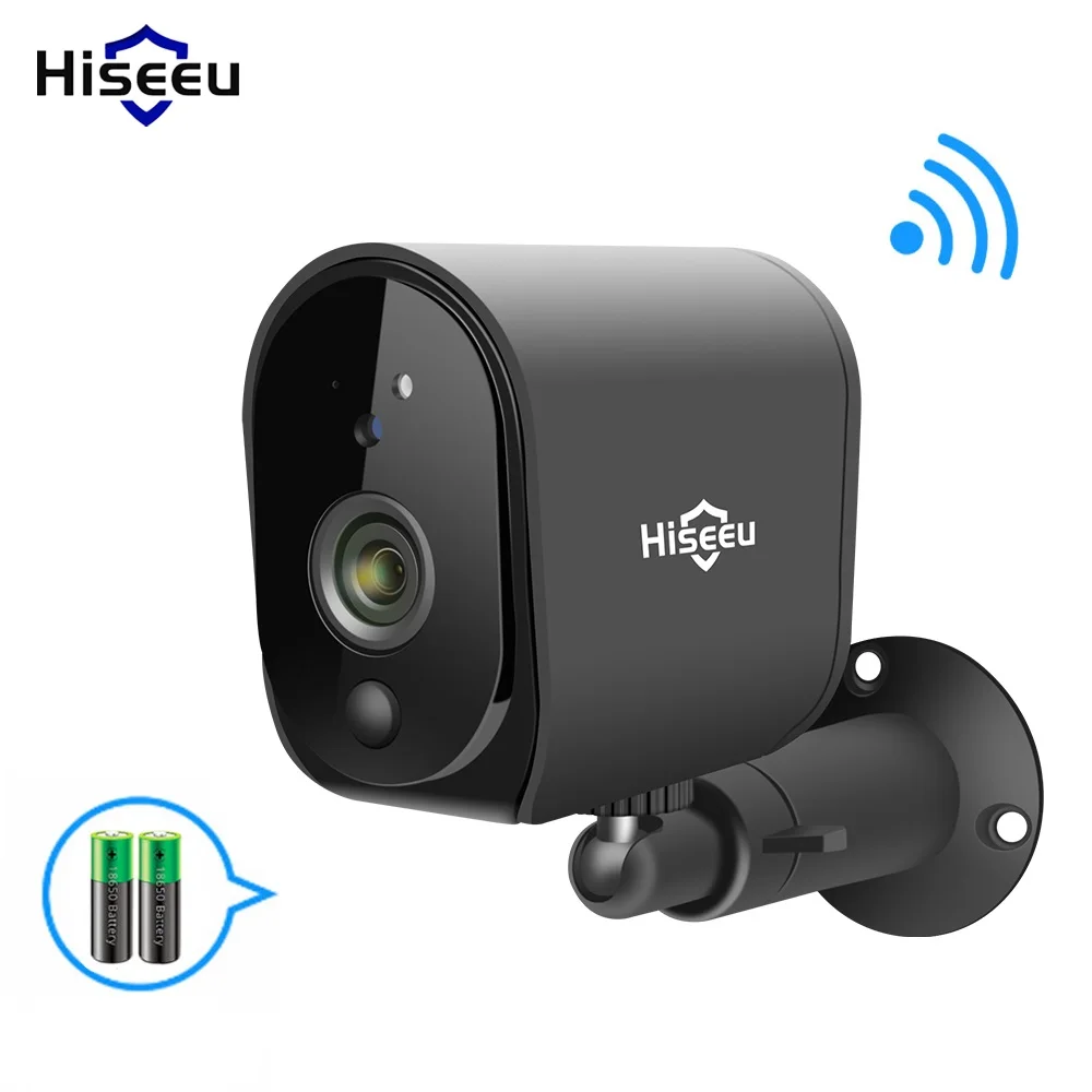 Беспроводная камера Hiseeu 1080P Wi Fi с аккумулятором IP перезаряжаемая для улицы ИК