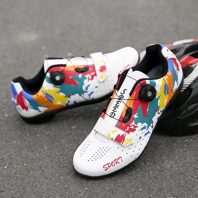 

Pscownlg MTB Cycling Shoes Men Outdoor Sport Bicycle Shoes Self-Locking Professional Racing Road Bike Shoes