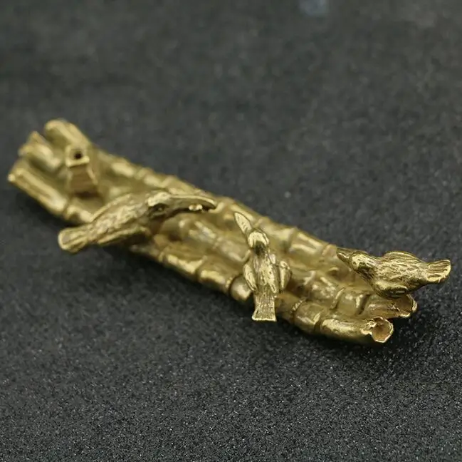 Коллекция Чистый медный твердый бамбуковый плот птица бамбуковая корзина Pet tea Art