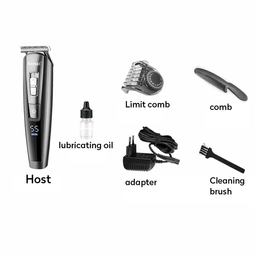 WEIDZ Профессиональный цифровой триммер для волос перезаряжаемая электрическая