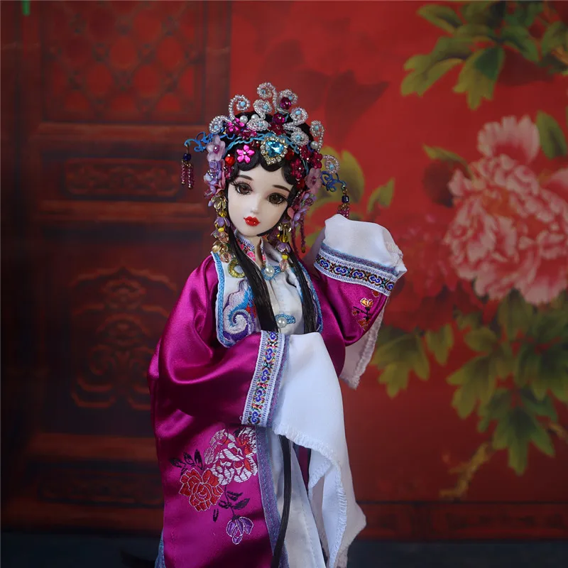 12&quot Vintage Chinese Dolls With Joints Movable Collectible Beijing Opera Yuji Doll Girl Toys Original Design | Игрушки и хобби
