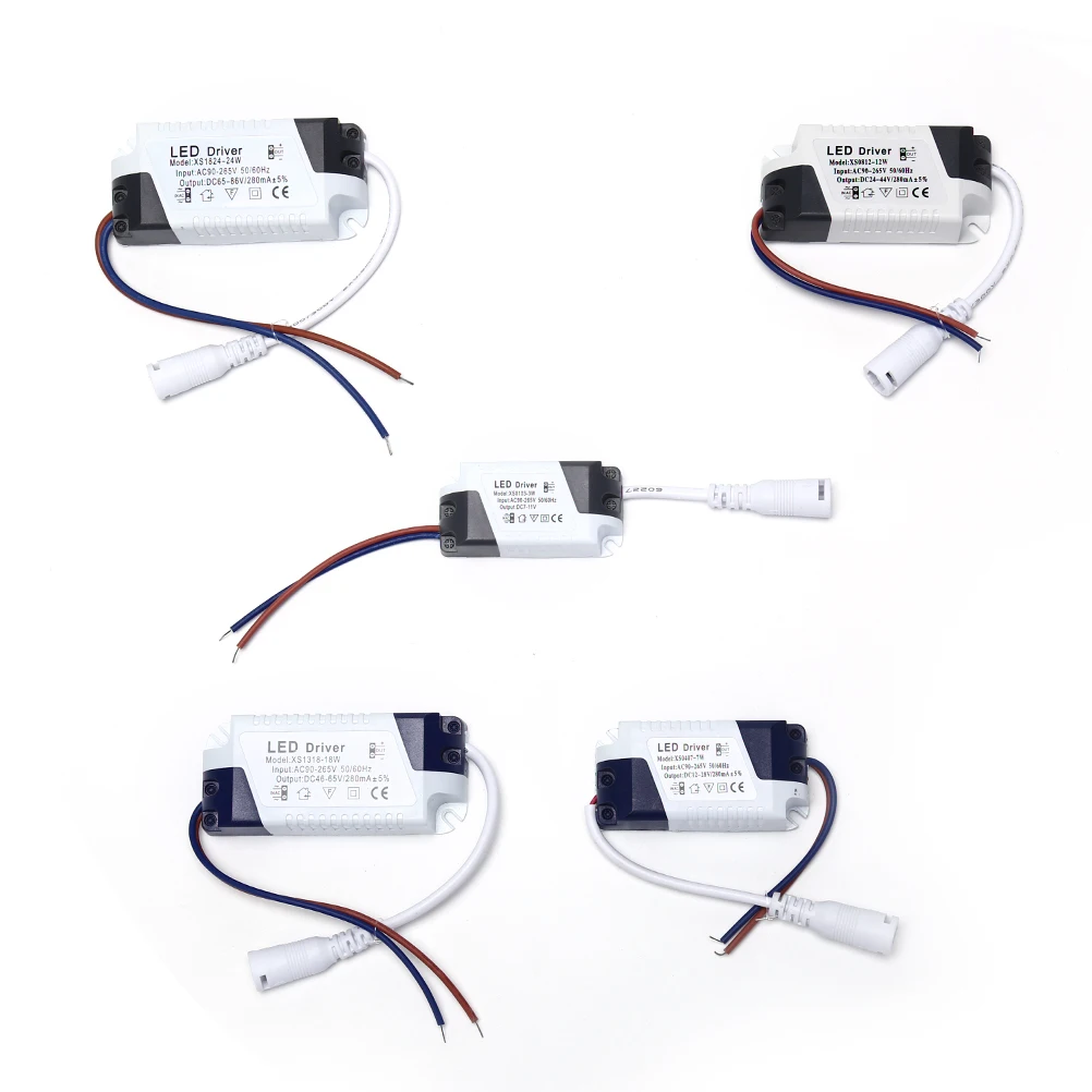 

1PC 1-3W/4-7W/8-12W/12-18W/18-24W New Transformer LED Driver Power Supply LED Light Lamp Driver
