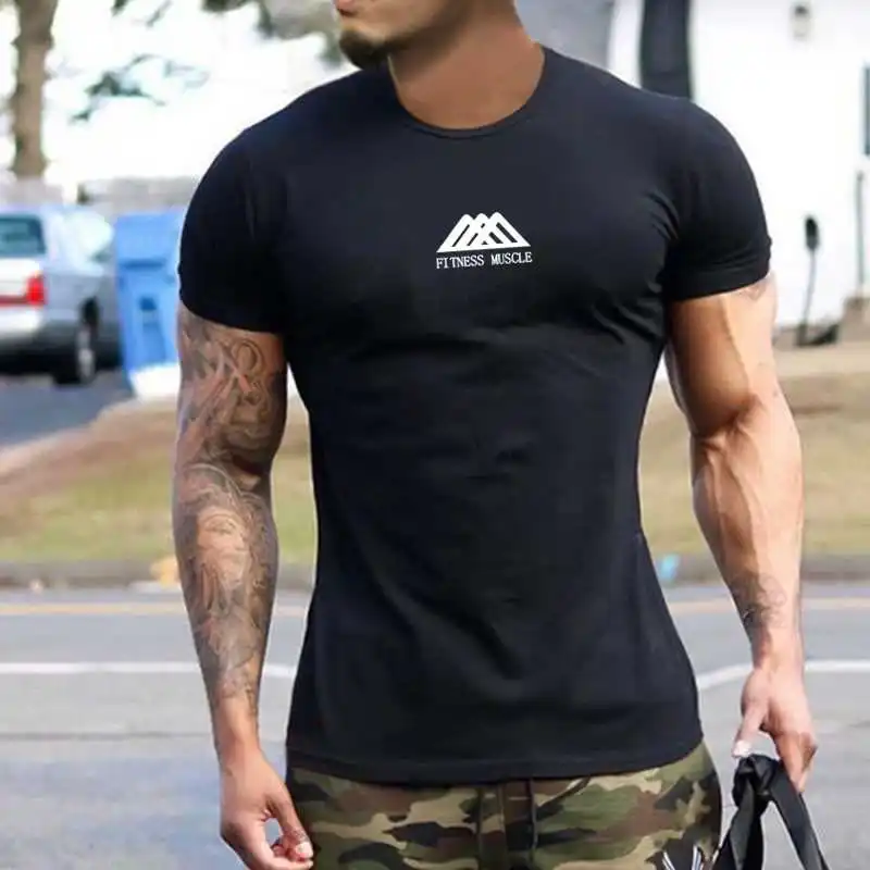Спортивная рубашка с коротким рукавом для бега мужские тренировочные футболки