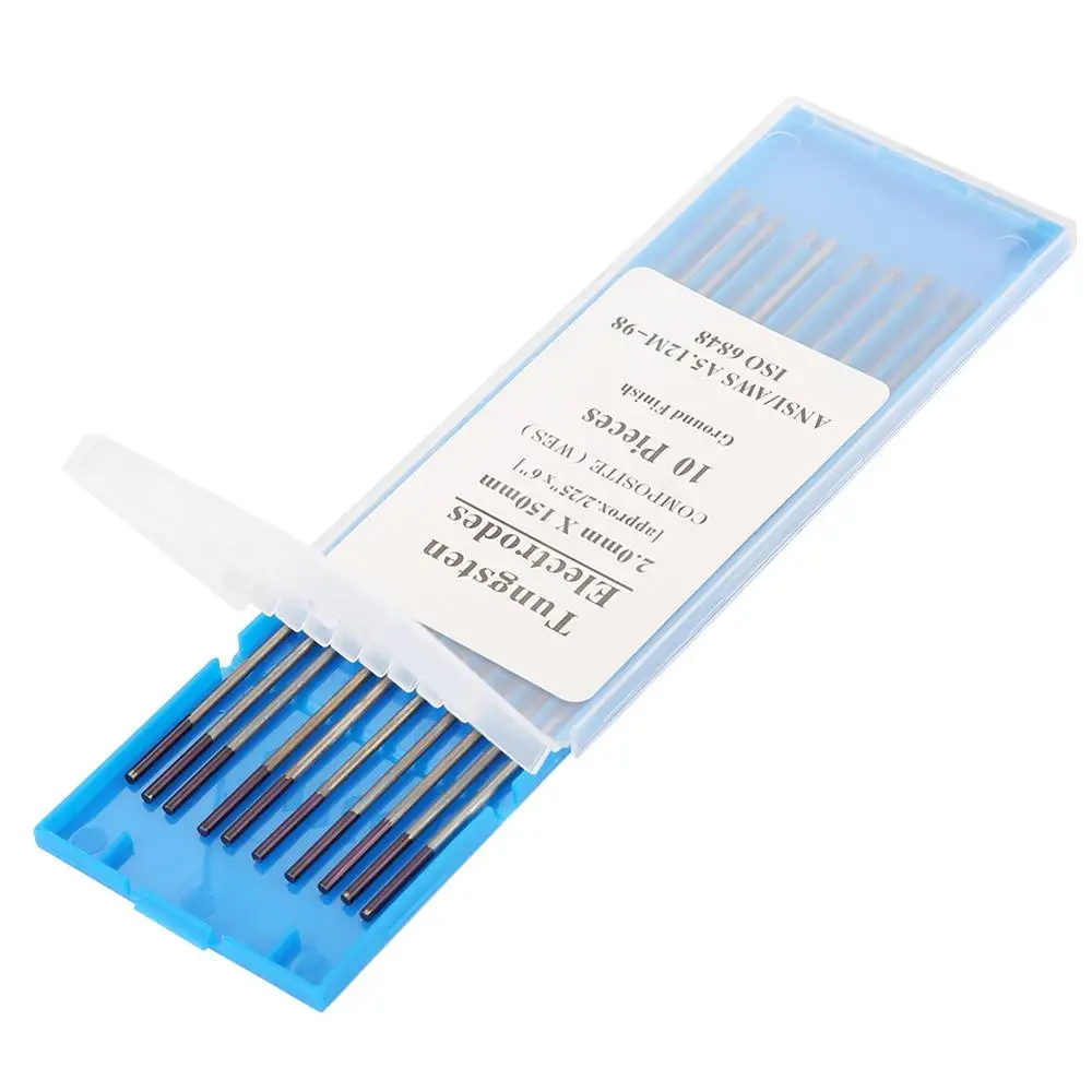 10 шт. вольфрамовый электрод иттрий синий наконечник/композитный фиолетовый