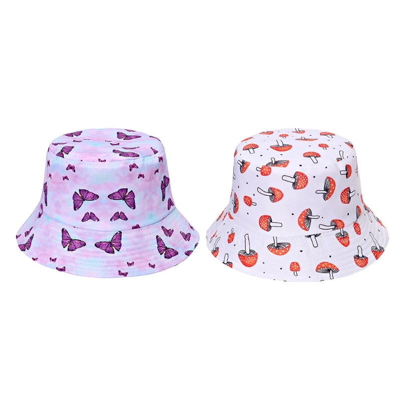 

Fishermen Hat with Butterfly Pattern Bucket Sun Protection Camping Outside