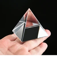 crystal pyramid rainbow prism optical glass pyramid egyptian crystal glass pyramid prism rainbow science ornaments