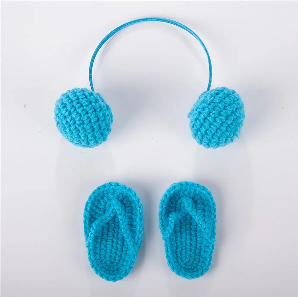 blue headset shoes Jane Z Ann мини-ноутбук маленькая Компьютерная гарнитура Новорожденный ребенок креативный реквизит для фотосессии аксессуары для студийной съемки - Цвет: blue headset shoes