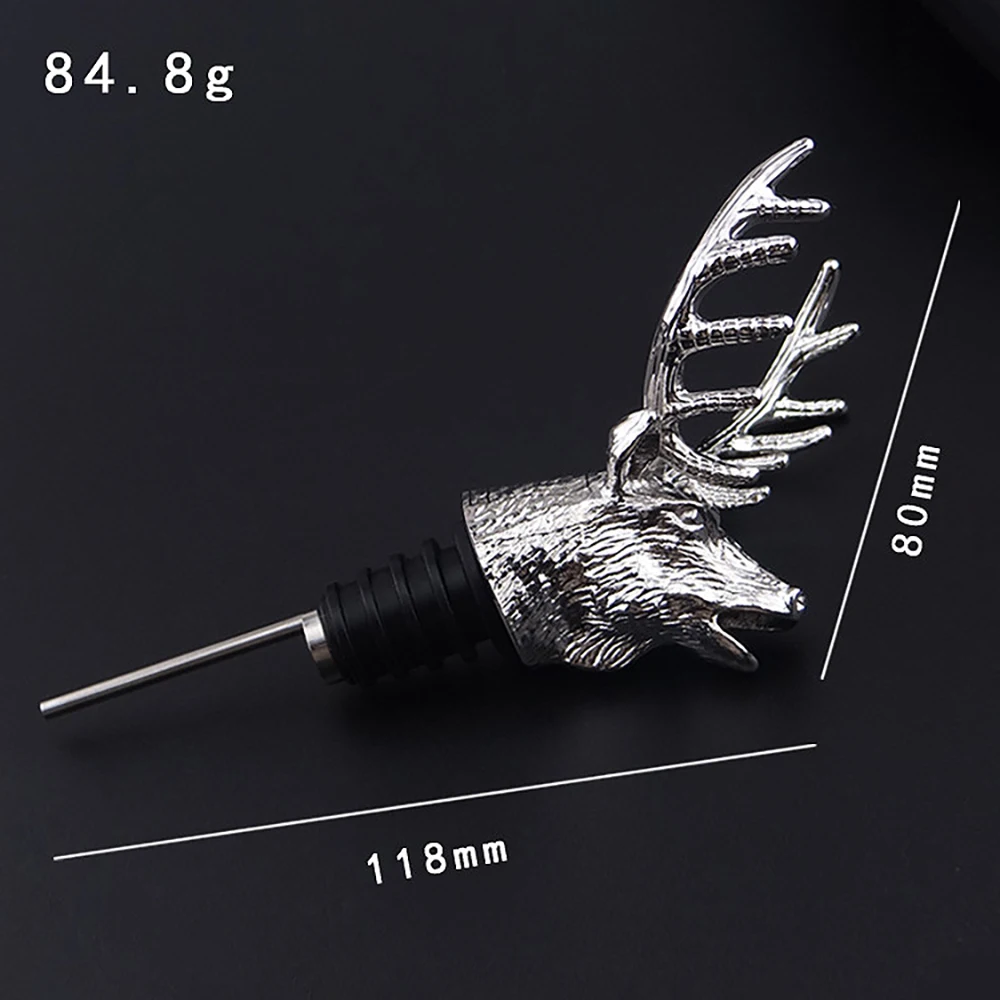 Сплав 3D Sika олень форма открывалка для бутылок Pourer Роскошная металлическая голова