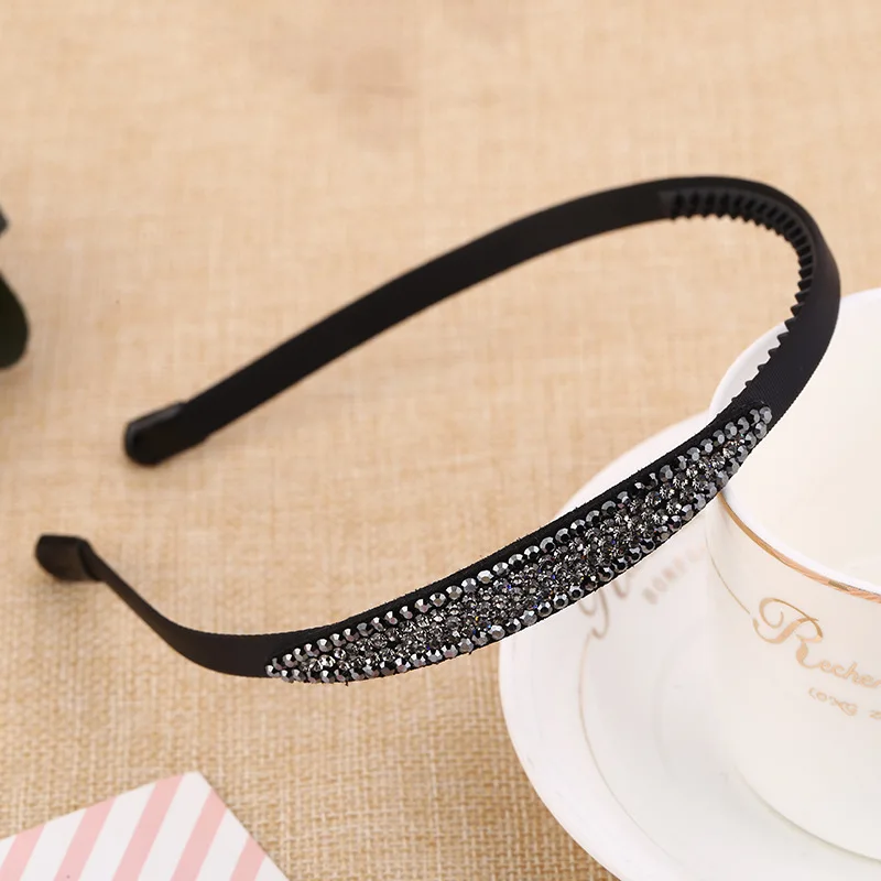 

Korean Simple Girl Headbands Headwear Shiny Exquisite Rhinestone Geometry Hairbands Women Trendy Full Diamond Hair Accessories