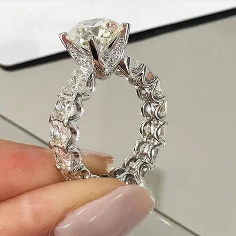 Style 2 Choucong Solitaire Promise Ring 925 пробы серебро AAAAA cz обручальное кольцо кольца набор для женщин мужчин массивные ювелирные изделия - Цвет основного камня: Style 2