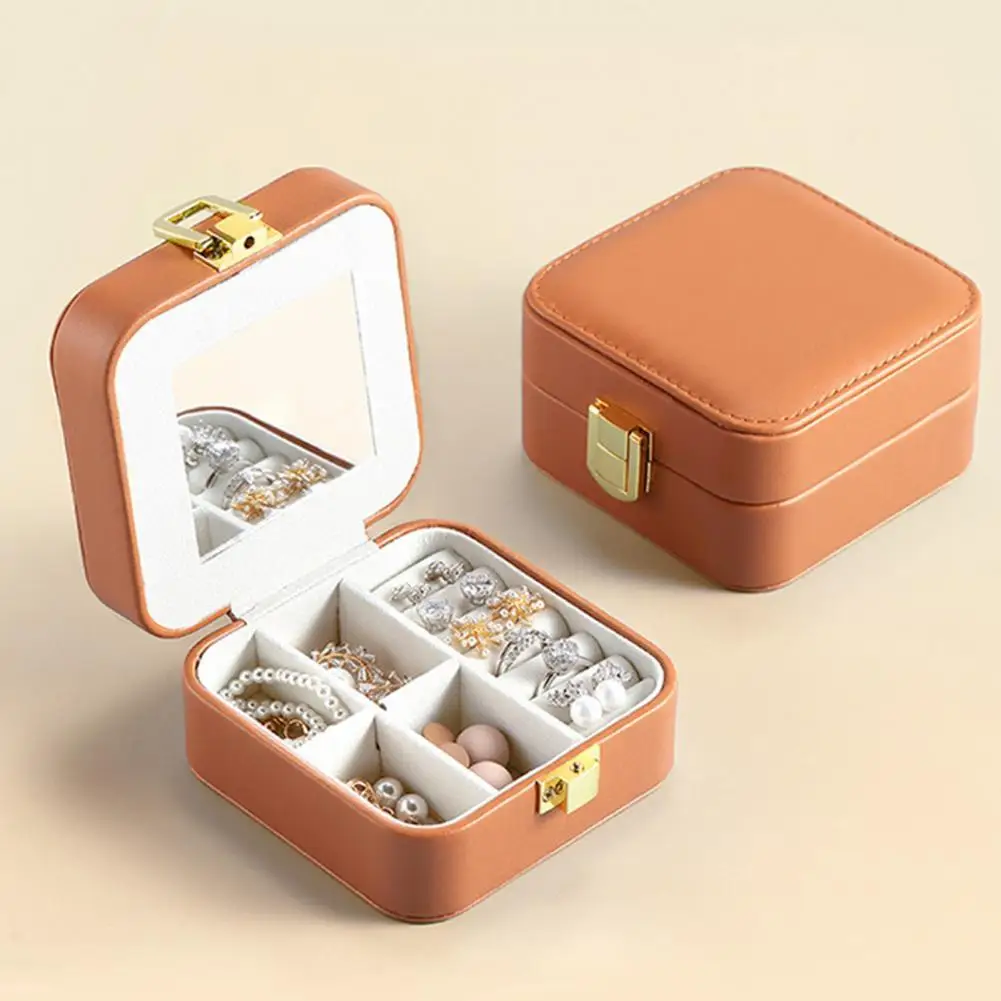 

2021 Jewelry Organizer Display Travel Jewelry Case Boxes Multifunction Clear Texture Necklace Box Portable Storage Organizer