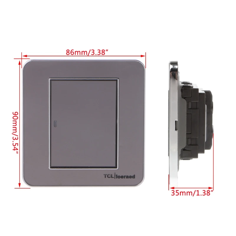 Настенный светильник розетка с акриловой панелью 1 банда светодиодный