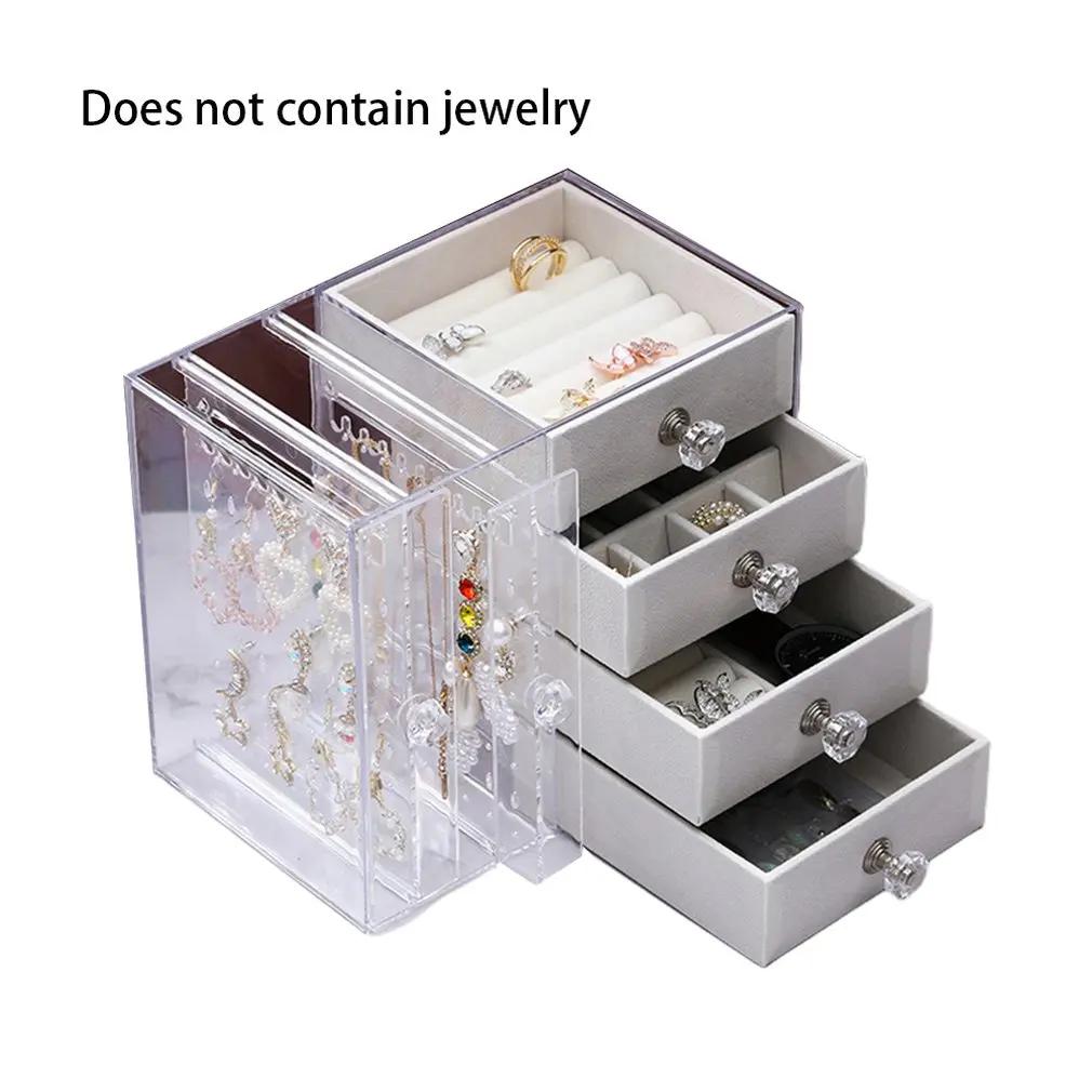 Акриловые серьги коробка для хранения ювелирных изделий Коробка пыли Висячие