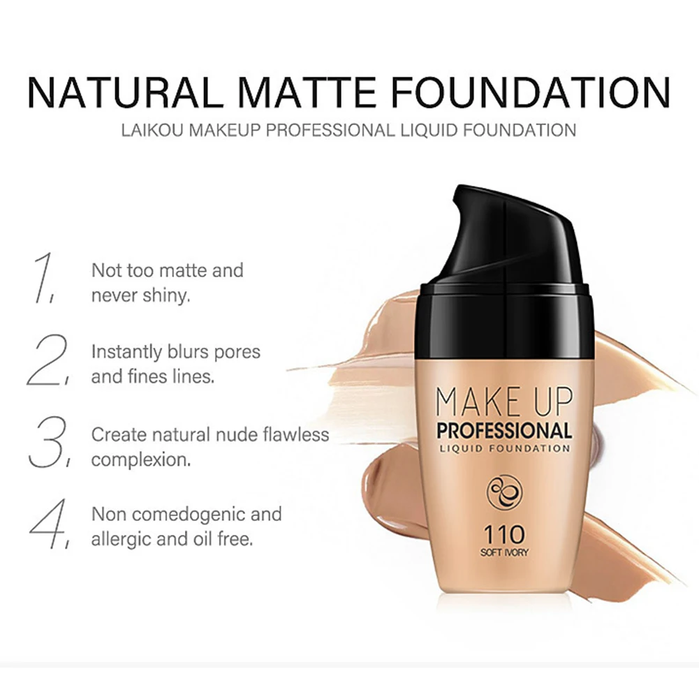 

30 Ml Liquid Foundation Natural BB cream Moisturizing Concealer and Oil Long-lasting Base Concealer Liquid Foundation