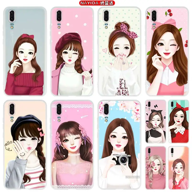 

Чехол для телефона Huawei P40 P10 P20 P30 Lite Plus Pro P8 P9 Lite P Smart Z 2019, модный розовый чехол со звездой для девушки