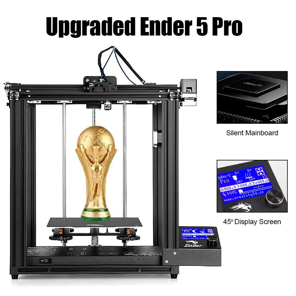 

Плата для 3D принтера Ender-5 Pro, тихая, Предустановленная Магнитная пластина, Ender 5Pro, Сменное отключение питания, закрытая конструкция, Creality3D