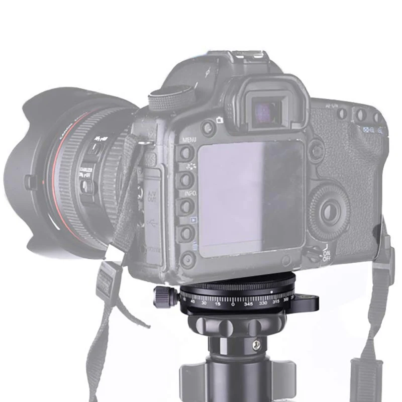 

Camera Pan Base With Arca Swiss Style Plate, 0.95Cm Screw Aluminum Panoramic Ball Tripod Head With Bubble Level, Load Capacity 2